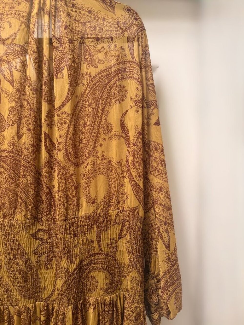 ZARA Long Sleeve Paisley Dress ZW Collection Size M $179 NWT * See description - Picture 12 of 15